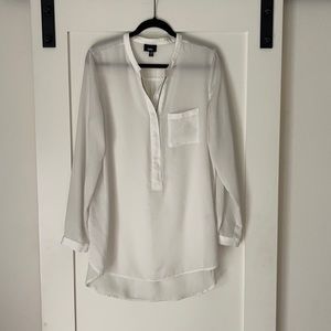 NWOT Silky White Mossimo Tunic with Zipper